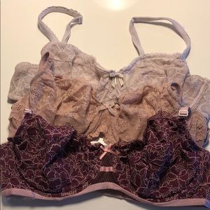 Victoria secret used/ well loved bras unlined 36D